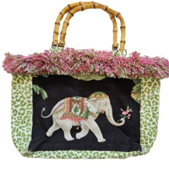 Bamboo Top Handle Handbag/Purse - Picture 2 of 6